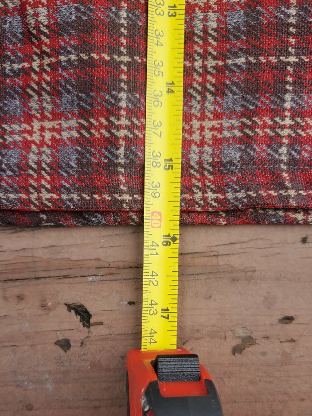 RE:Denim Plaid Upcycled Double Knit Skirt - Size 28 - Picture 13 of 13